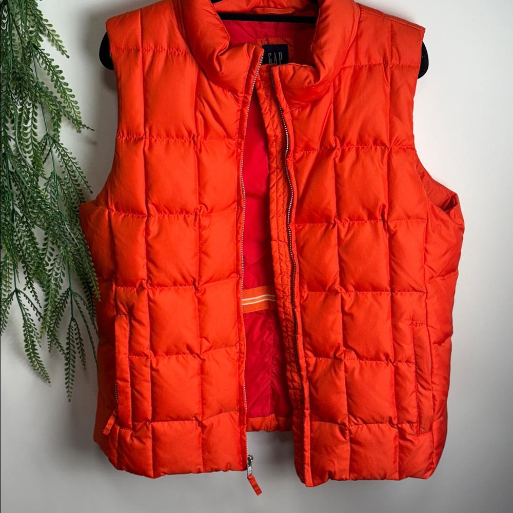 GAP Vibrant Orange Down filled Vest